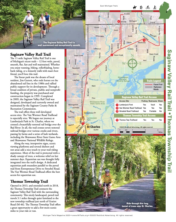 Michigan Trails Magazine Trail Map