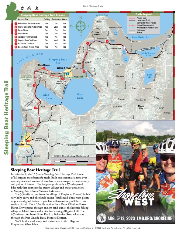 Michigan Trails Magazine Trail Map