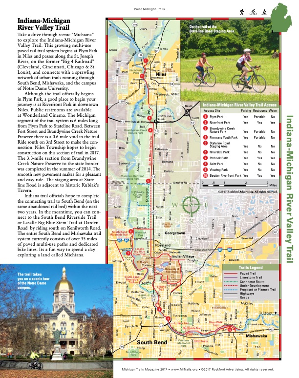 Michigan Trails Magazine Trail Map