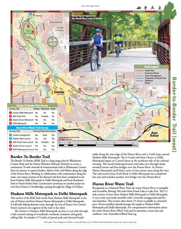 Michigan Trails Magazine Trail Map