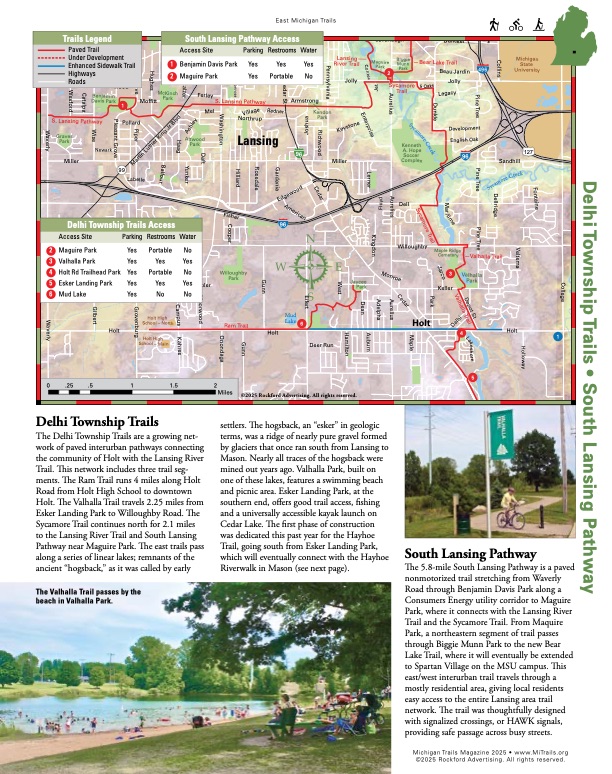 Michigan Trails Magazine Trail Map