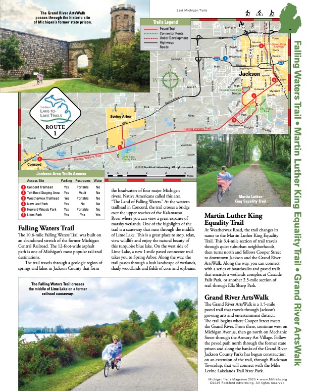 Michigan Trails Magazine Trail Map