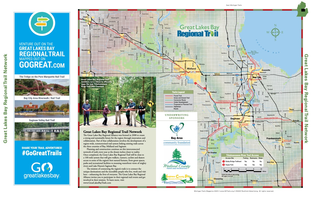Michigan Trails Magazine Trail Map