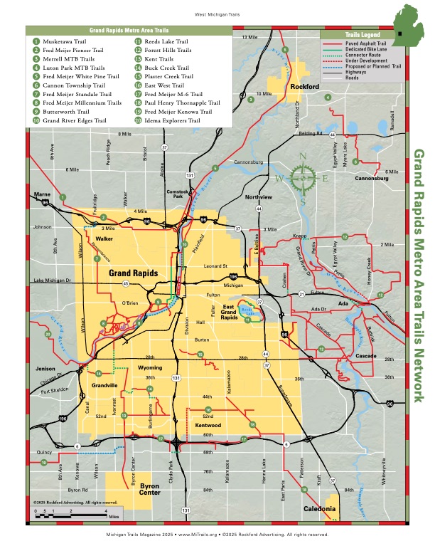 Michigan Trails Magazine Trail Map