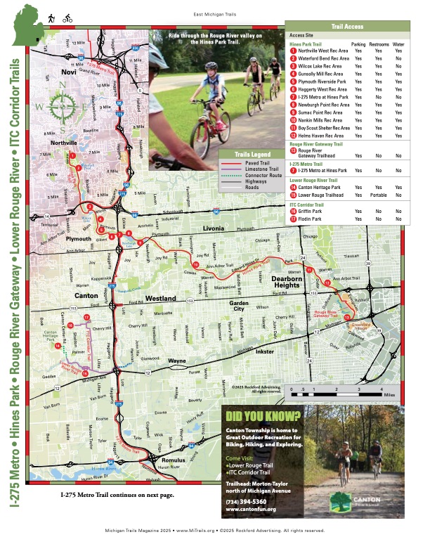 Michigan Trails Magazine Trail Map