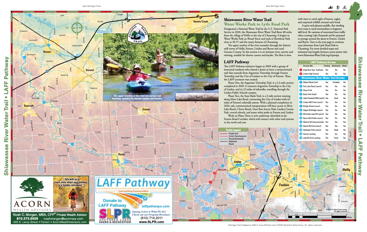 Michigan Trails Magazine Trail Map